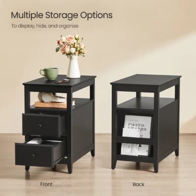 صورة طاولة جانبية حديثة خشب طبيعي - أنردو