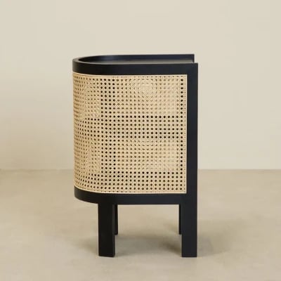 Picture of Klay Rattan Nightstand with natural wood