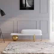 Picture of Orin – Elegant Modern Bench – Natural Wood with Metal Legs