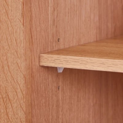 صورة وحدة تلفزيون لوكلير – خشب طبيعي وراتان مع أبواب منزلقة