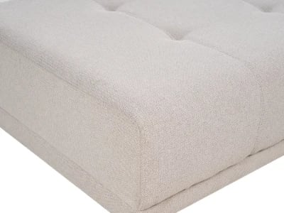 Maven Ottoman – Elegant Tufted Design in Natural Wood