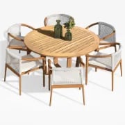 Picture of Solana Outdoor Dining Set - Natural wood