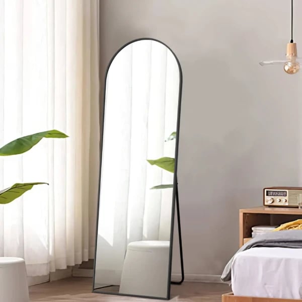 Neutype Aluminum Alloy Full-length Mirror Arch Decorative Mirror 