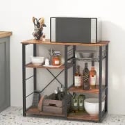 Slushy Rolling Kitchen Island with Metal Frame