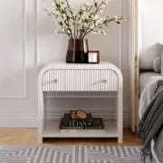 Lunaro Bedside Table – Natural Wood