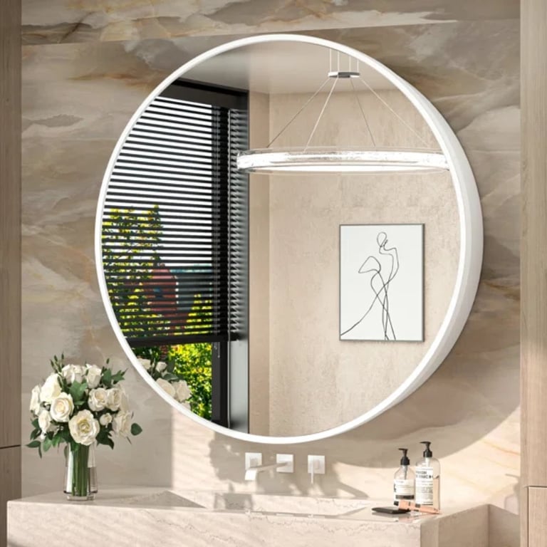 Picture of Streamlined round medicine cabinet Majiro