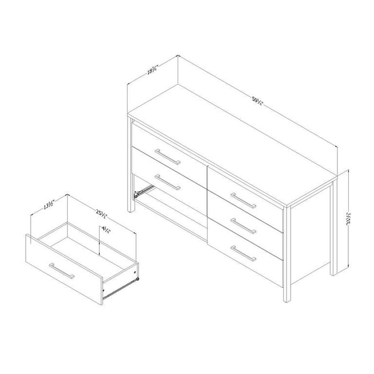 Step One 6 Drawer 26'' W Lingerie Chest