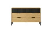 Picture of Arlen Natural Wood Bedroom Set – Ribbed Headboard