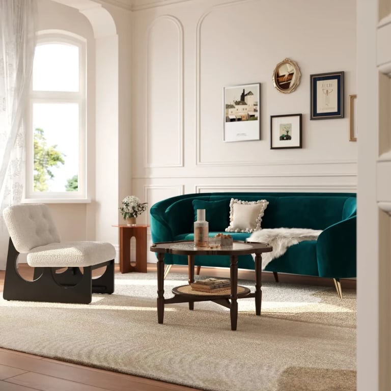 صورة .شيري طاولة قهوة - من الخشب الطبيعي