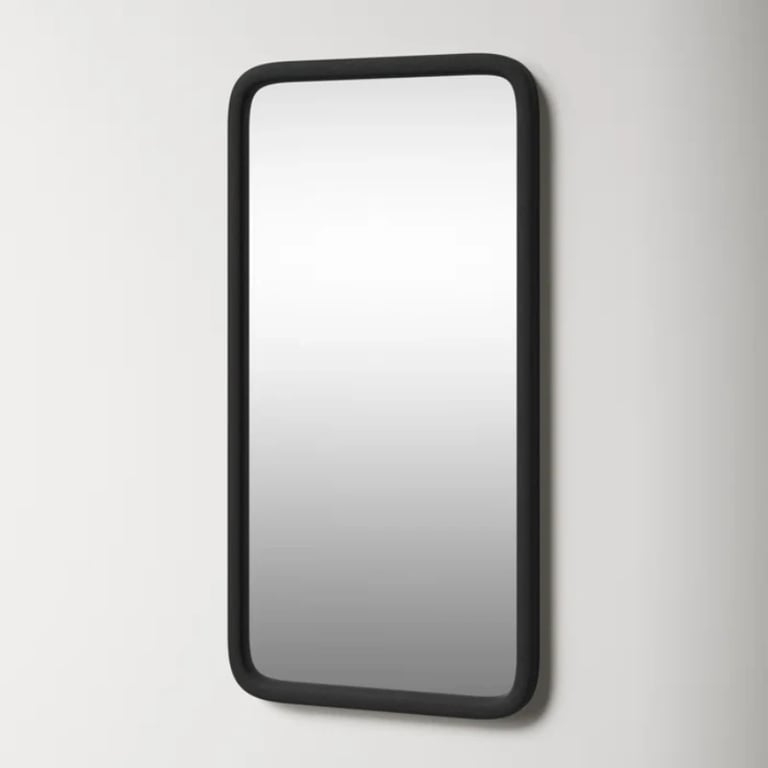 Aisja Rectangle Wood Wall Mirror