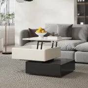 Picture of Elevia Lift-Top Coffee Table – Smart Functionality in Natural Wood