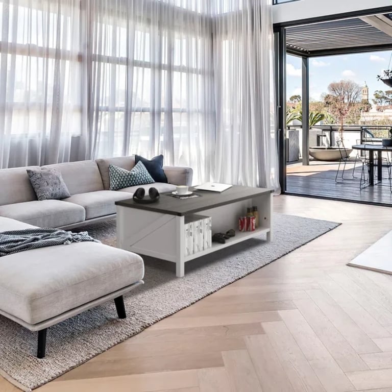 Learoy 4 Legs Coffee Table With Storage