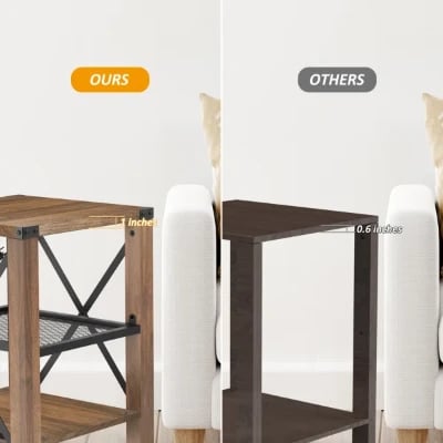 صورة طاولة جانبية خشب طبيعي -سيليا