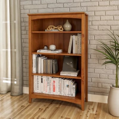 Colton – Elegant Natural Wood Bookcase