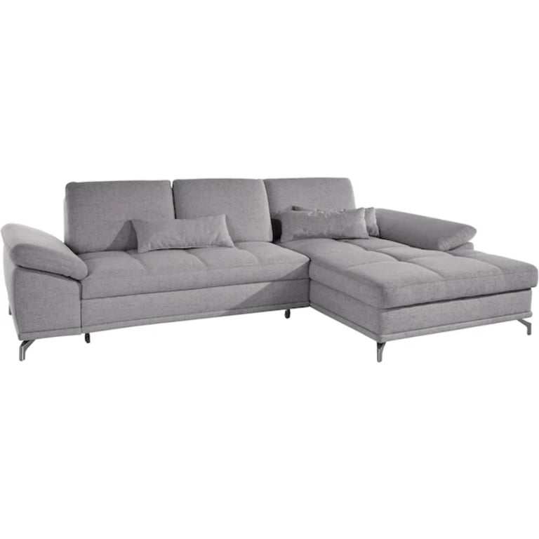 Picture of Bianco Modern L-Shaped Sectional – Natural Wood Base
