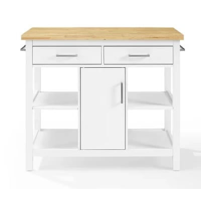 Flury Small Kitchen Island with storage
