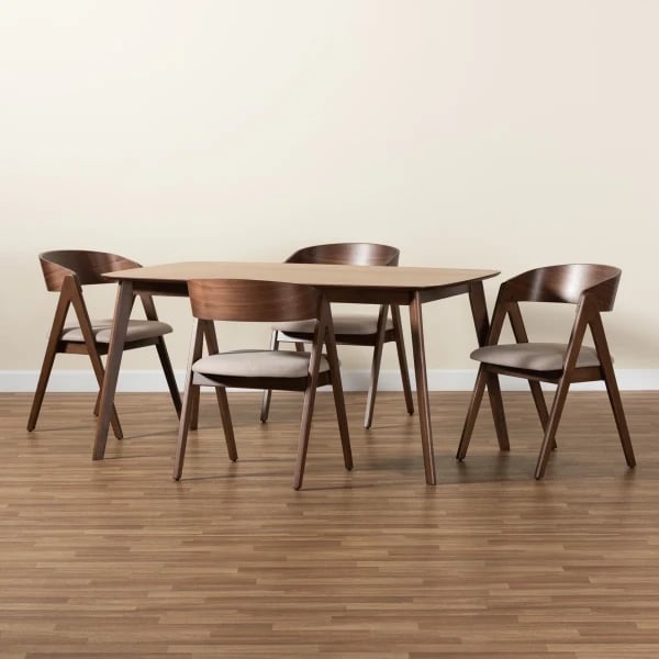 Norex Dining Set – Minimal Natural Wood Design