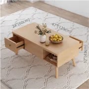 Picture of Splash Natural Wood Coffee Table – With Storage & Drawers