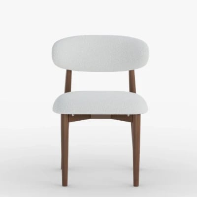 صورة كرسي الطعام إليو بظهر منحني – تصميم أنيق من الخشب الطبيعي المعالج