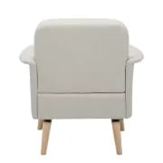 Picture of Mavely Foldable Lounge Chair – Natural Wood Base with Modern Comfort