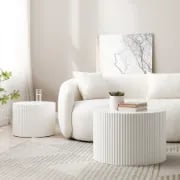 صورة آڤارا  طاولات متداخلة دائرية من الخشب الطبيعي