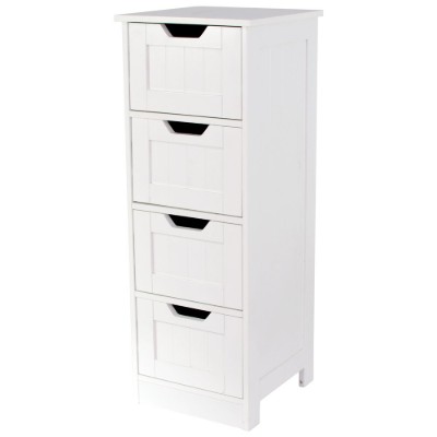 Bath Vida Priano Bathroom 4 Drawer Floor Standing Cabinet Unit Storage Wood
