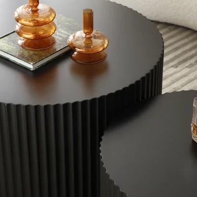 صورة آڤارا  طاولات متداخلة دائرية من الخشب الطبيعي