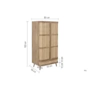 صورة دولاب خشب طبيعى و راتان - أردن