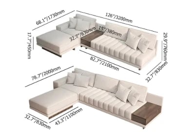 Picture of Armia L-Shaped Sectional – Natural Wood