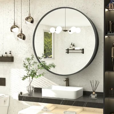 Picture of Streamlined round medicine cabinet Majiro