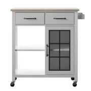 Plippi Wood Rolling Kitchen Cart