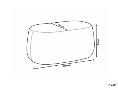 Mavli - Soft Oval Pouf Table