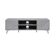 Picture of Mira Natural Wood TV Stand – Geometric Design