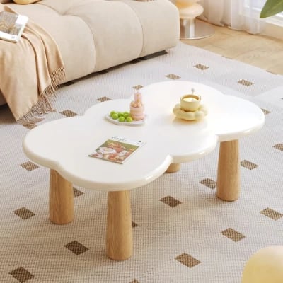 Clouda Modern Coffee Table – Organic Design – Natural Wood