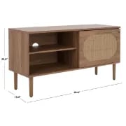 Picture of Ovalo Woven Door TV Stand – Natural Wood