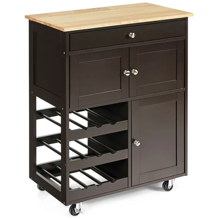 Asac Rolling Kitchen Island with Storage