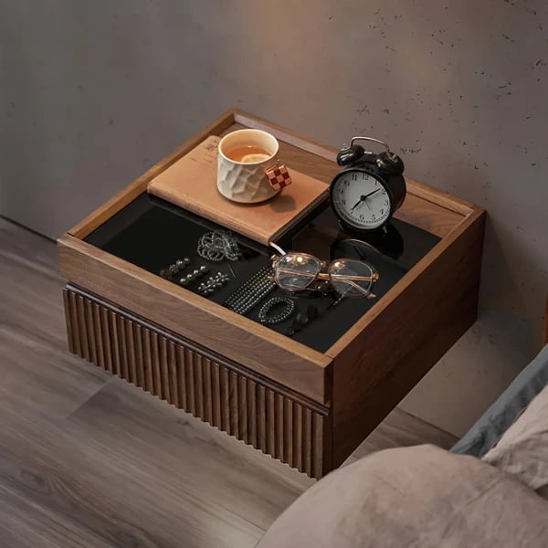 Granell Modern Nightstand Natural wood