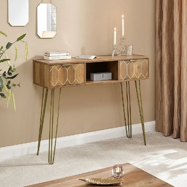 Racine Console  - Natural wood.