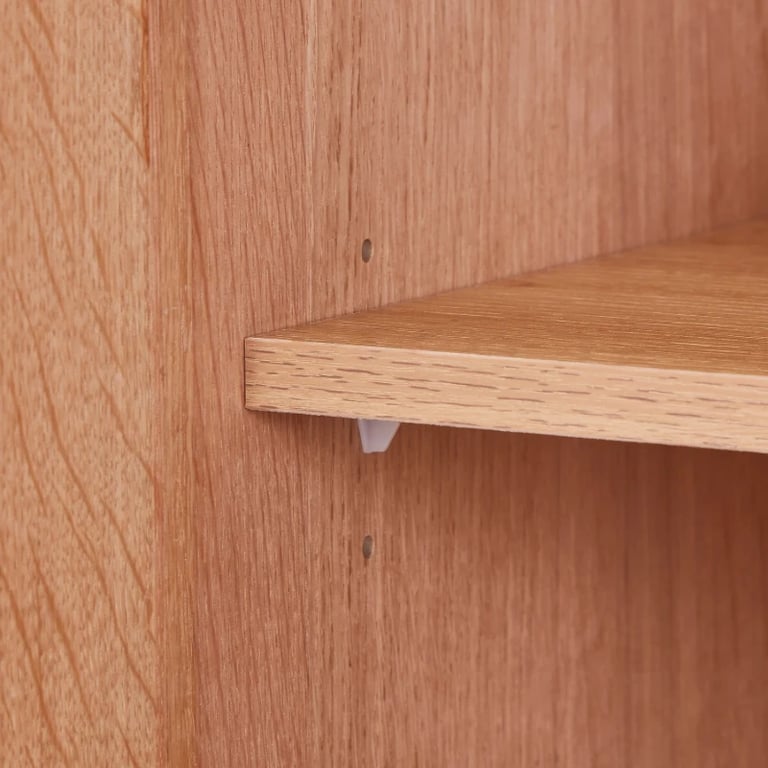 صورة وحدة تلفزيون لوكلير – خشب طبيعي وراتان مع أبواب منزلقة