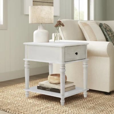 Picture of Rakan Side table natural wood - One Drawer