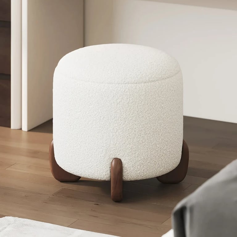 Niva pouf - Natural wood