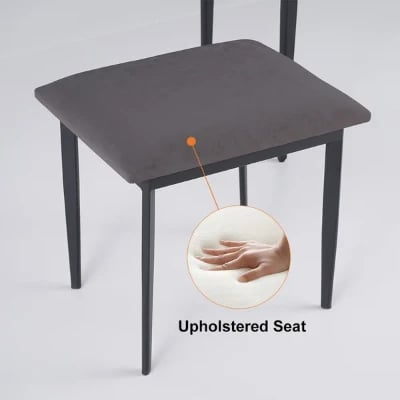 Enigma Vanity with Round Mirror and Elegant Chair – Natural Wood