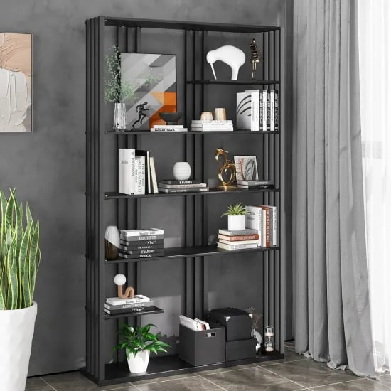 Montréal Display Shelf – Black Metal Frame with Open Design.