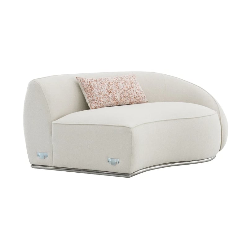 Luna Curved Sectional Sofa – Modern Design with Circular Cushions