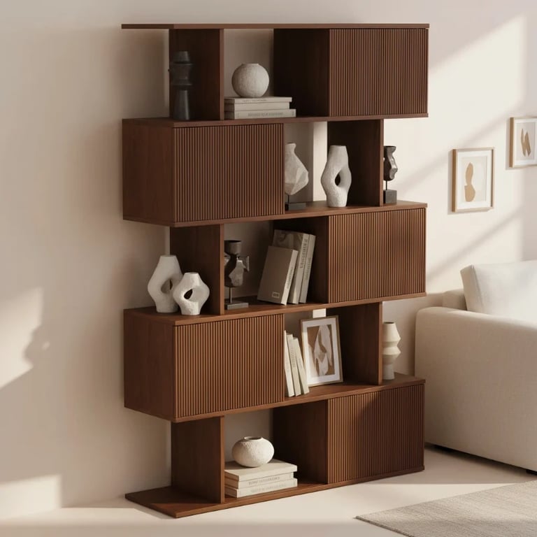 Ravine – Natural Wood Display Shelf with Modern Design