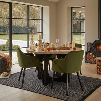 Picture of Maven Round Dining Table – Natural Wood