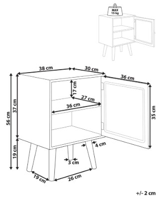 Picture of Pauline – Rattan Single-Door Bedside Table