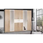 صورة دولاب دايفر خشب طبيعي مع مرآه