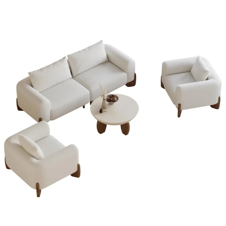 Mora Lounge Set – Natural Wood