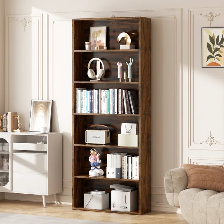 Picture of Emedio 6-Tier Open Bookcase